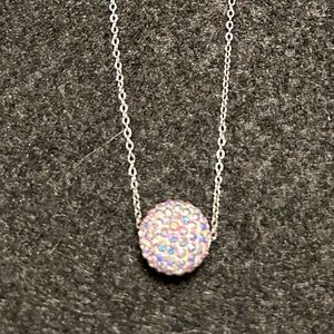 16” adjustable necklace. Swarovski crystal.